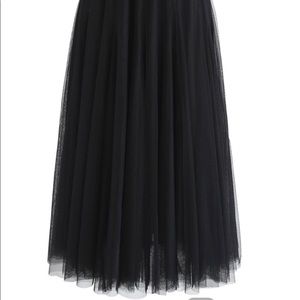 Black tea length tulle skirt NWT